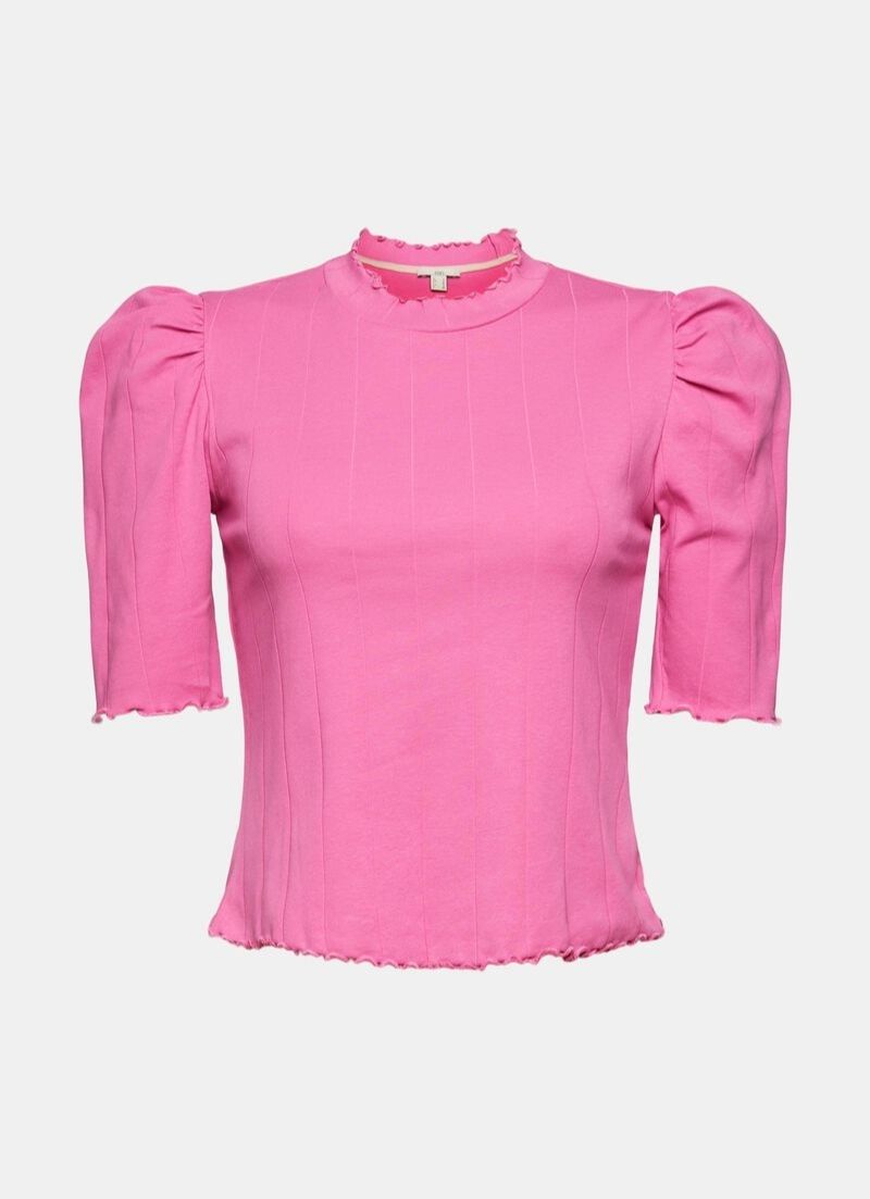 Cropped Mock Neck Top