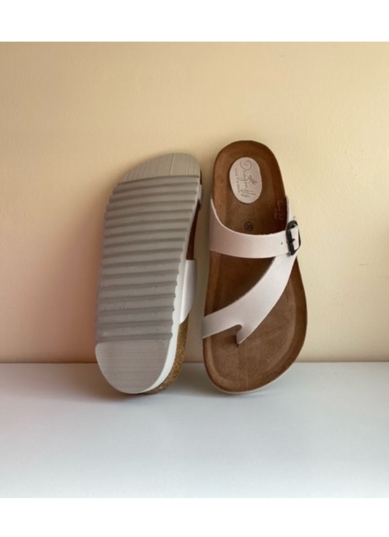 Sandale à boucle en cuir