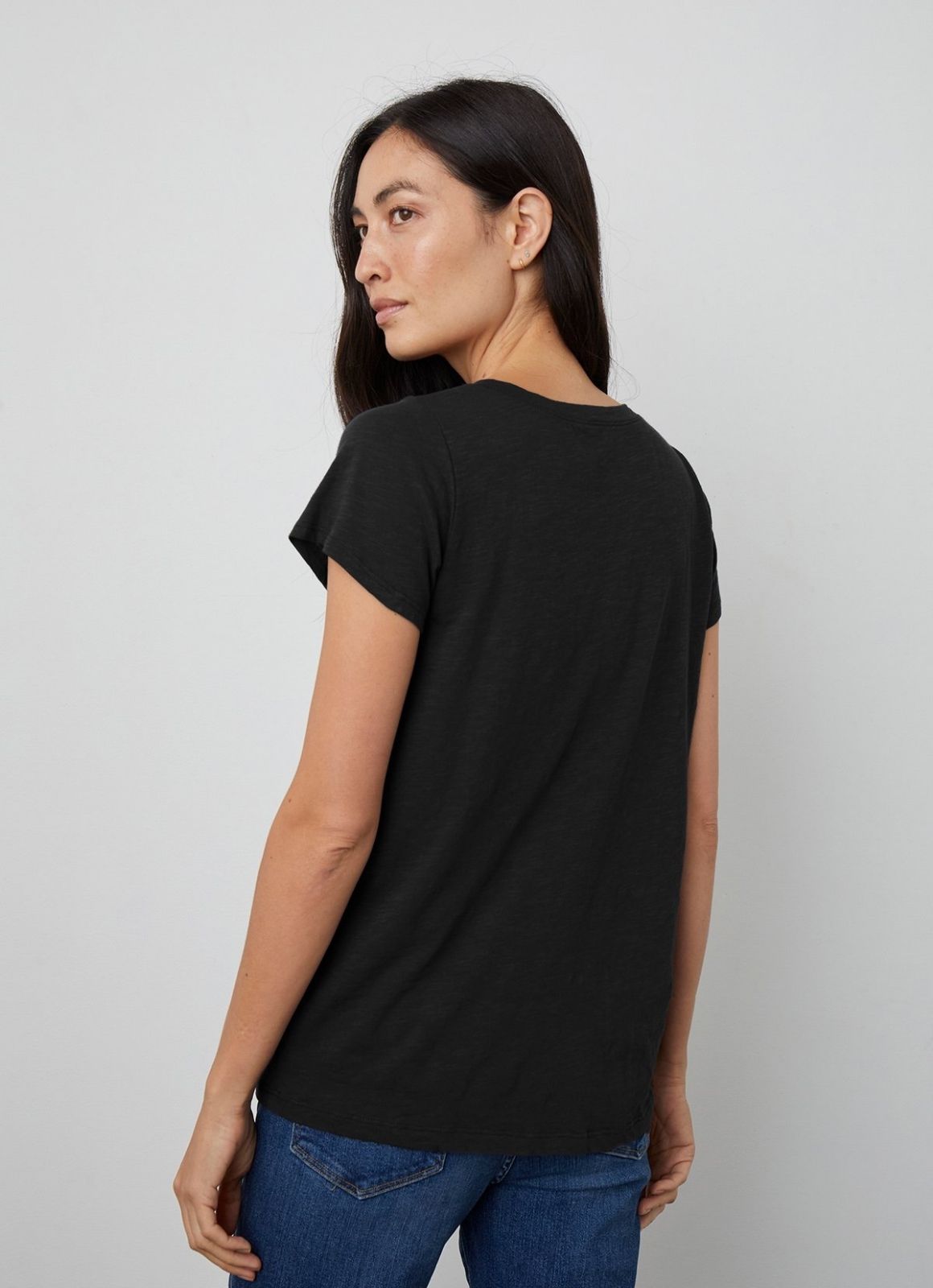 Velours - T-shirt à col en V flammé Jilian