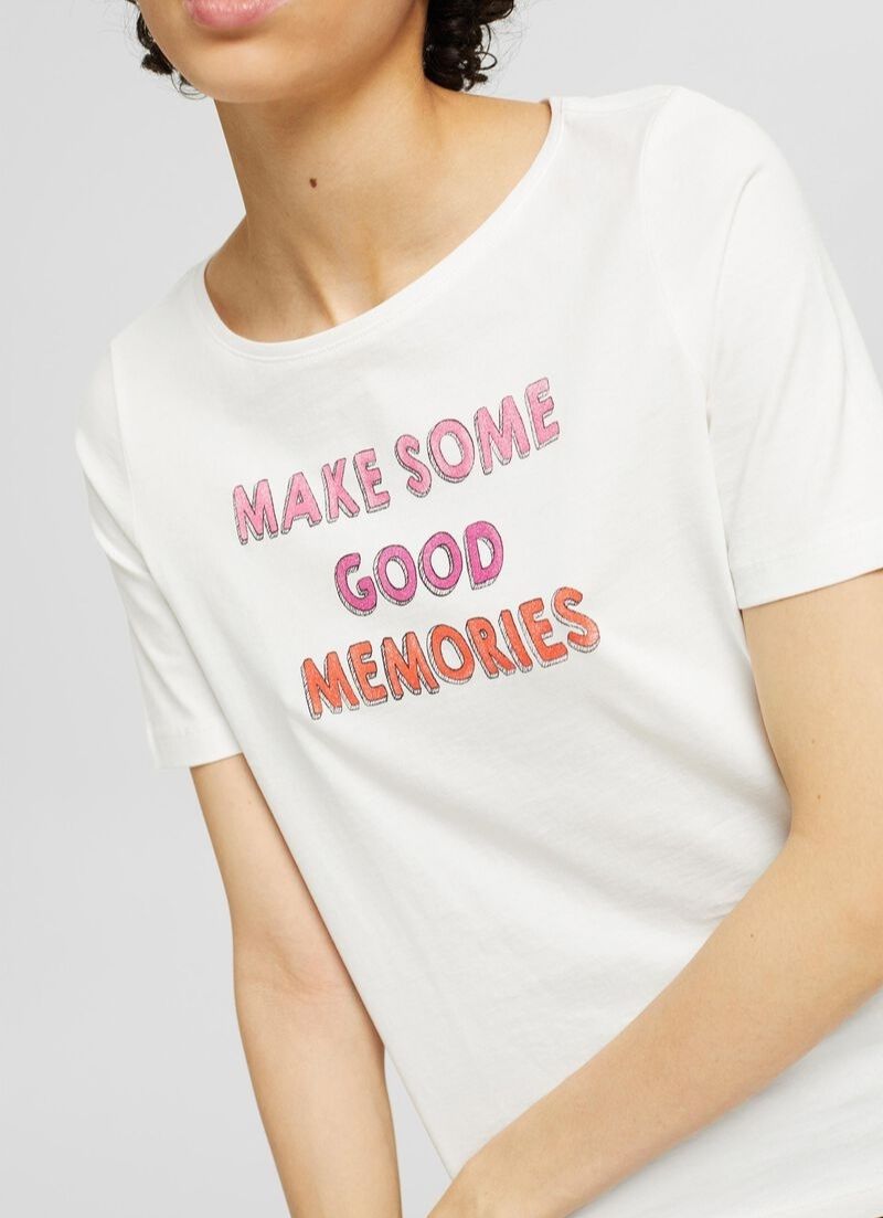 Esprit - T-shirt bio S/S Make Some Good Memories