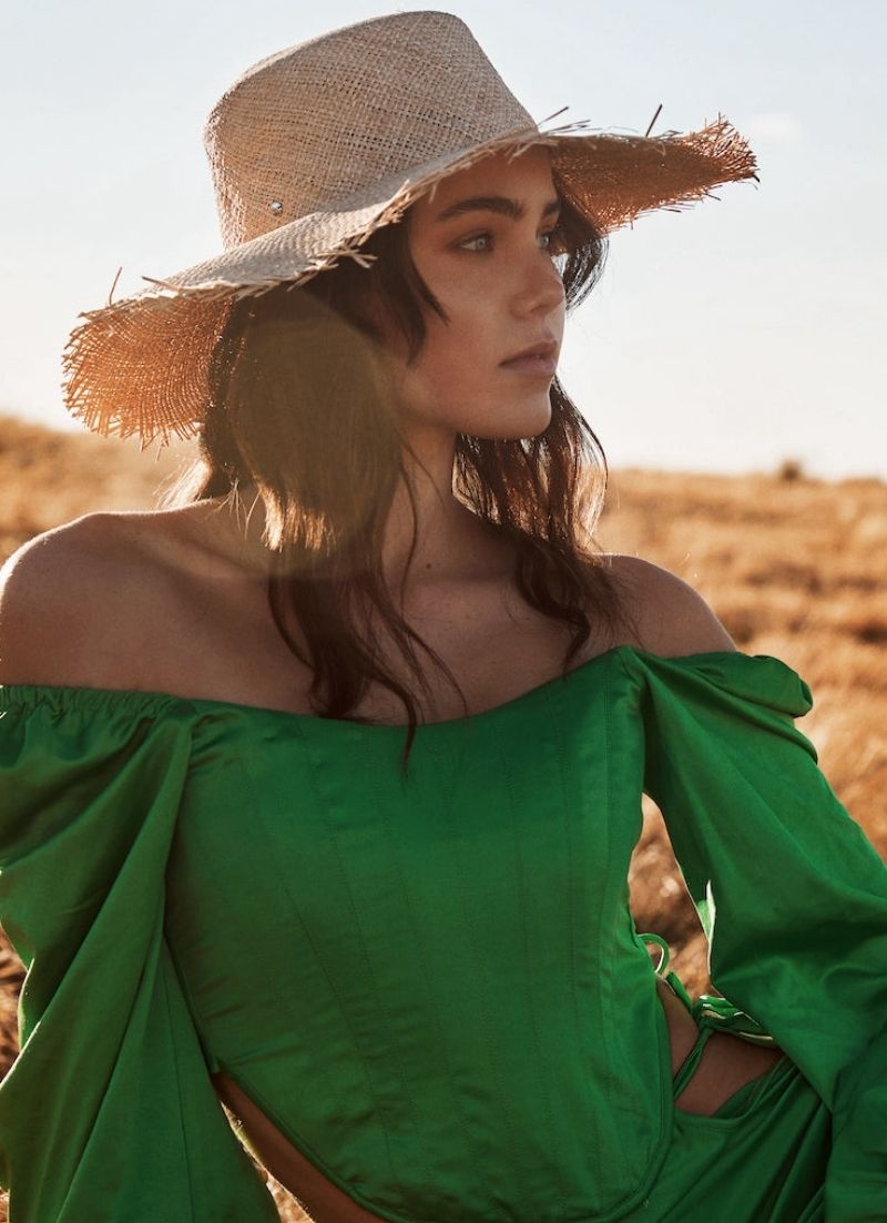 Leonora Boa Straw Boater