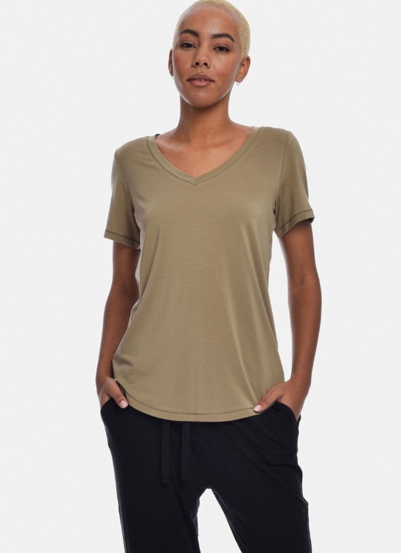 Evelyn V Neck Tee