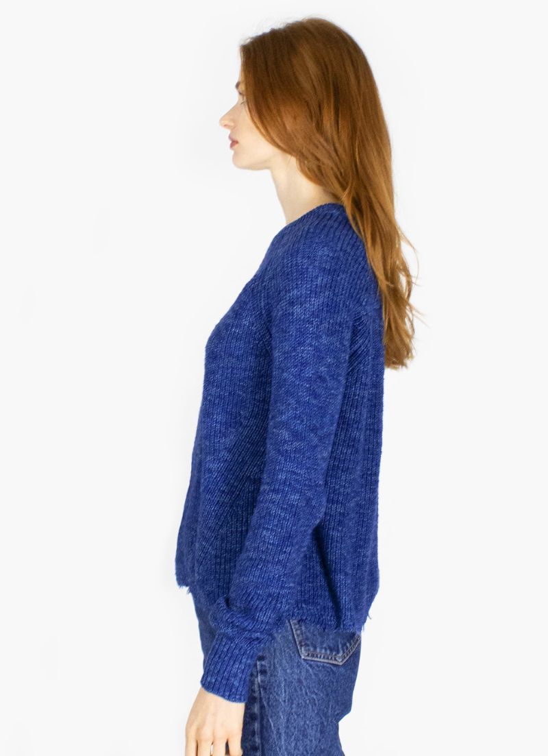 Cachemire d'Automne - Pull Festonné en Tweed