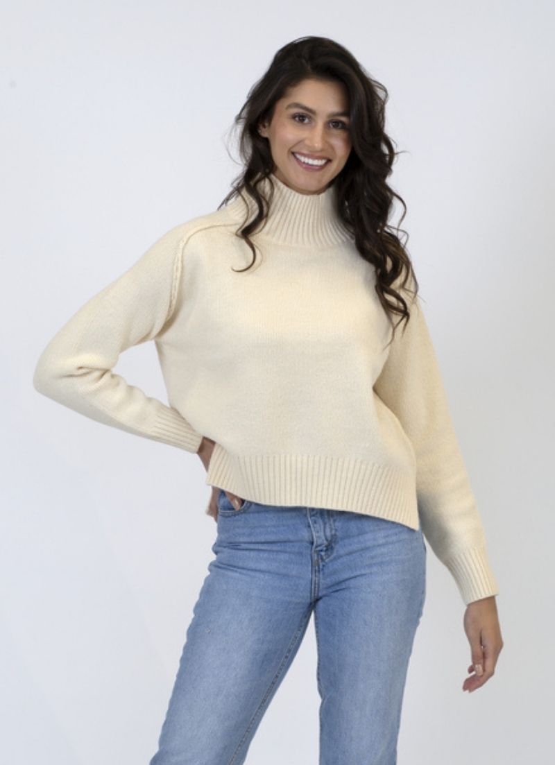 Lyla & Luxe - Azra Mock Neck Sweater