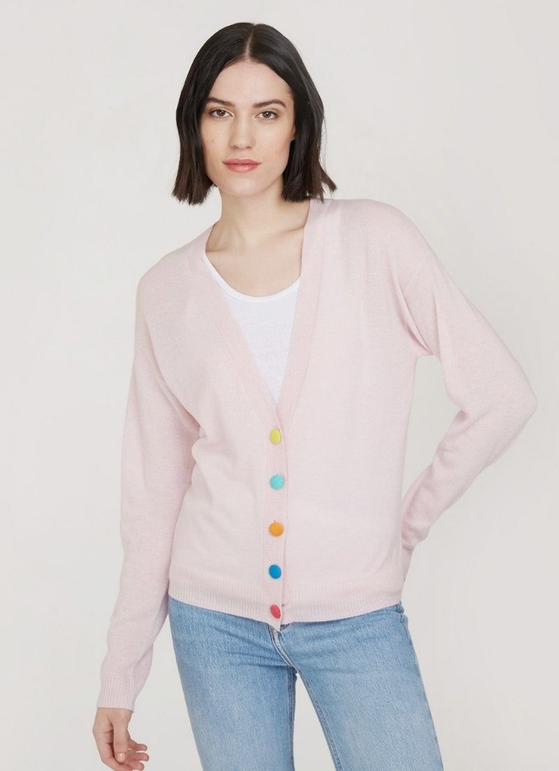 Cachemire d'Automne - Cardigan Boxy Col V