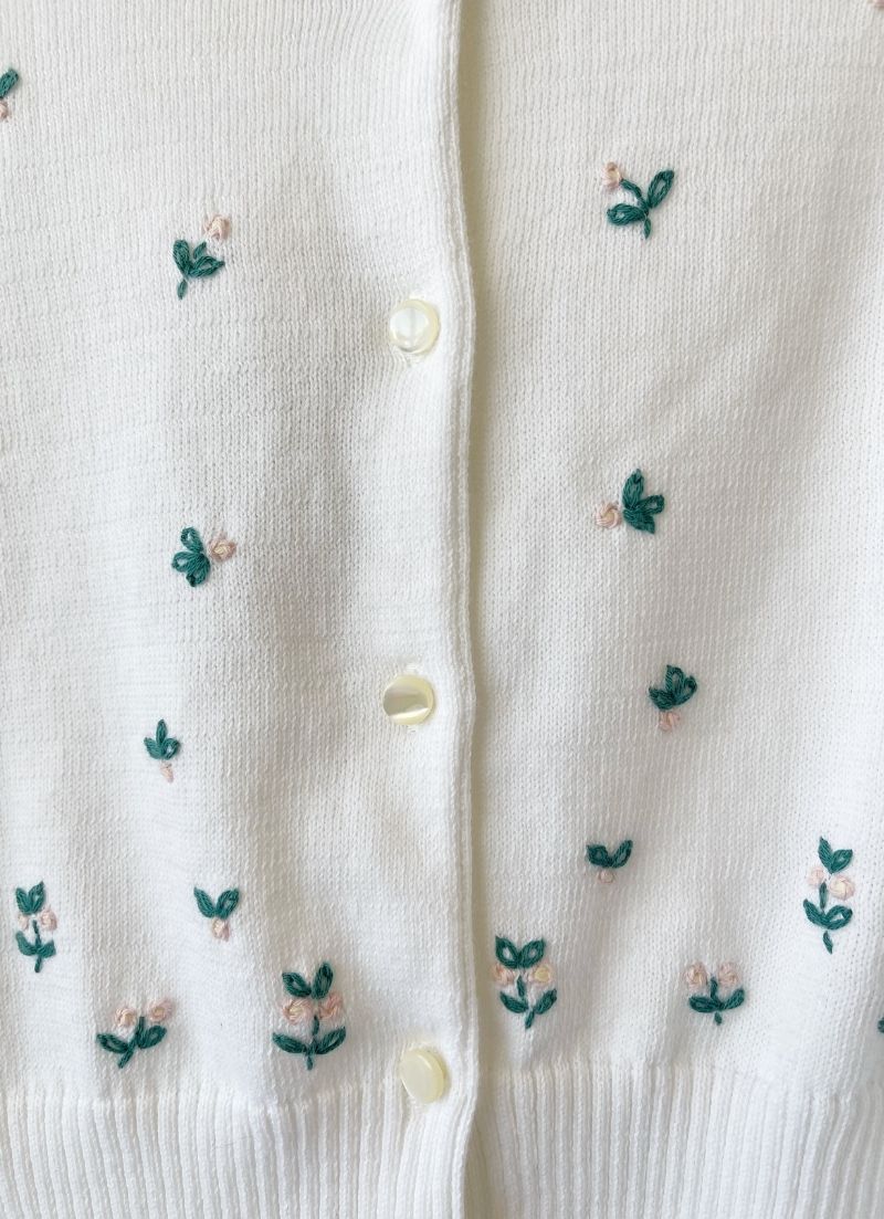 Floral Embroidered Cardigan