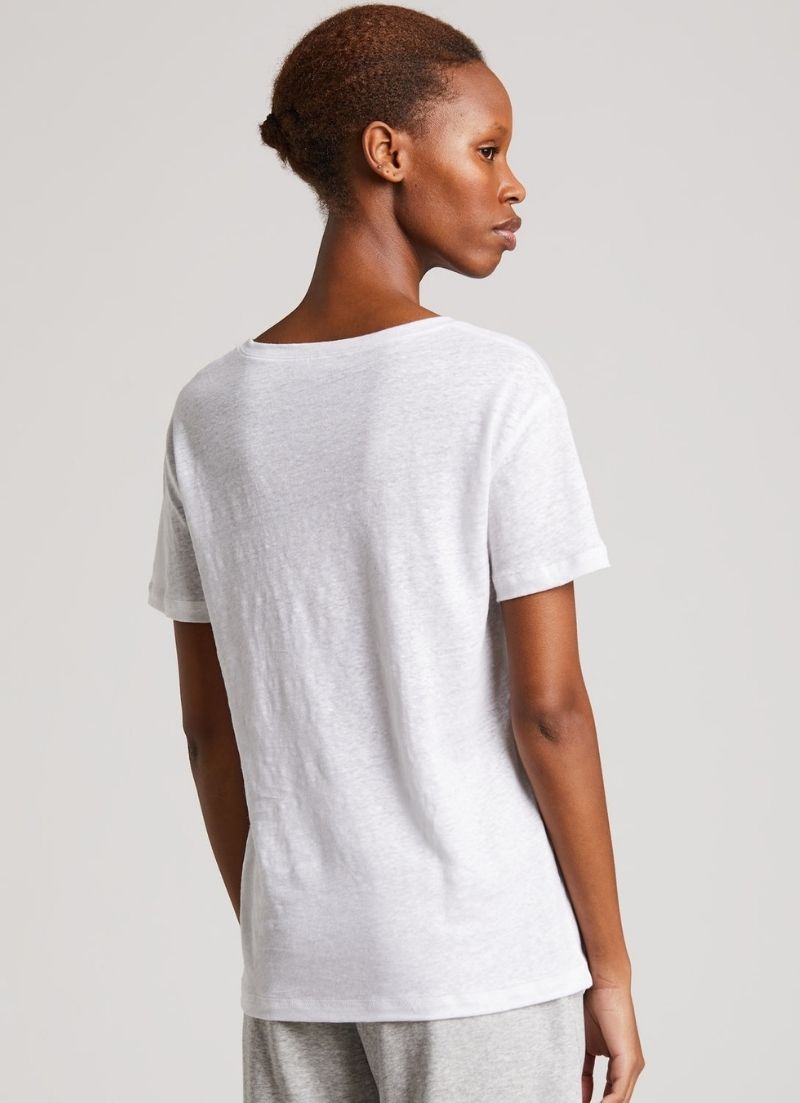 Sif V Neck Linen Tee