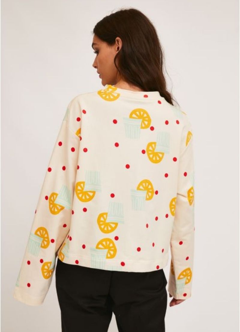 Compania Fantastica - Pull à imprimé cocktail à ourlet réglable