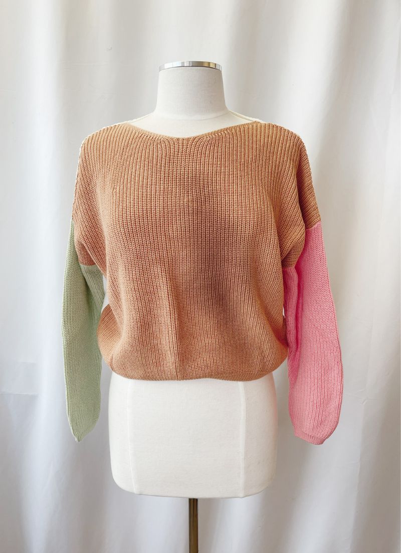 Block Crop Sweater