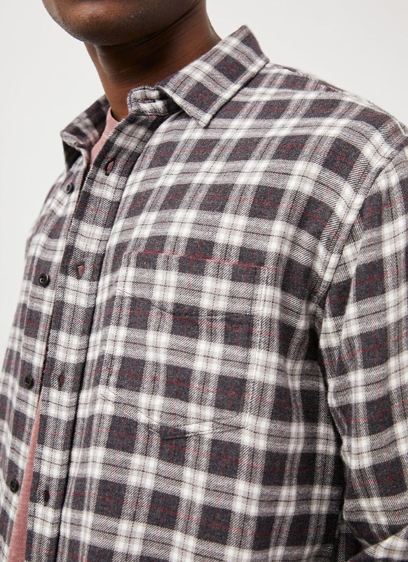 Lennox Men's Shirt | Black Crimson