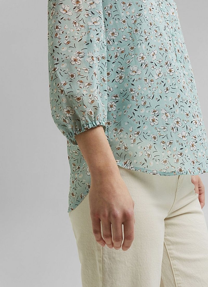 Crinkle Chiffon Blouse