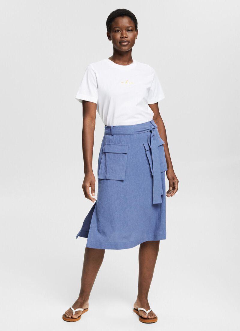 Linen Crepe Skirt