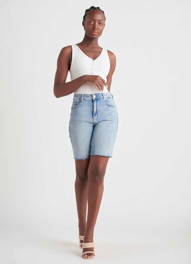 Snap Placket Ribbed Bodysuit