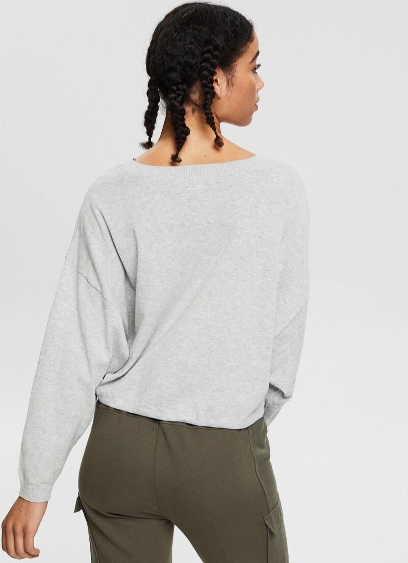 Dolman Drawstring Hem Sweater