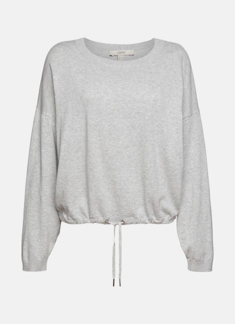 Dolman Drawstring Hem Sweater