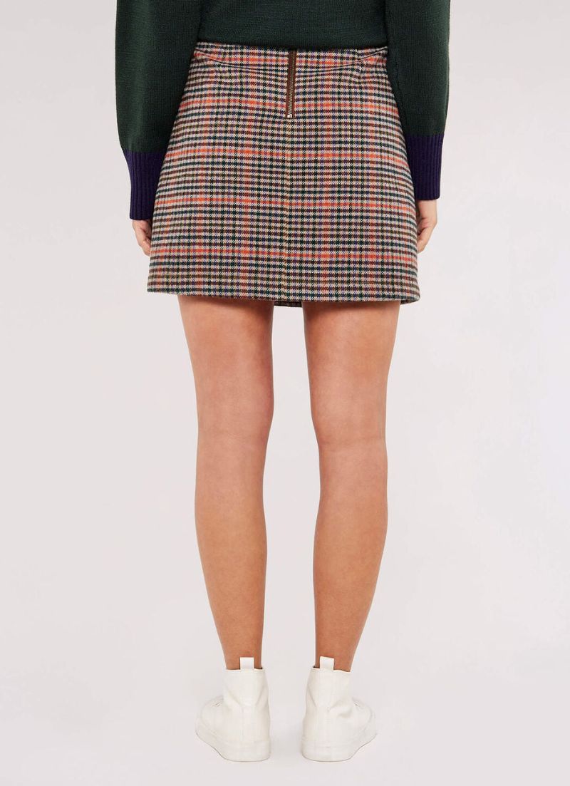 Leslie Wool Plaid Skirt