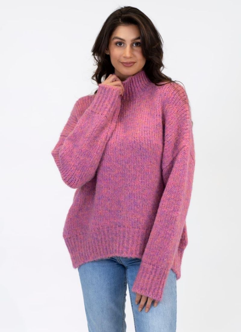 Lyla & Luxe - Aggie Mock Neck Sweater