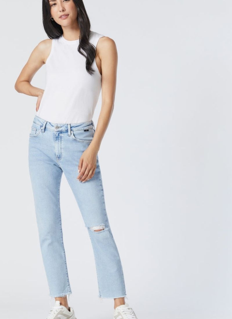 Viola High Rise Slim Straight Jean | Light Blue