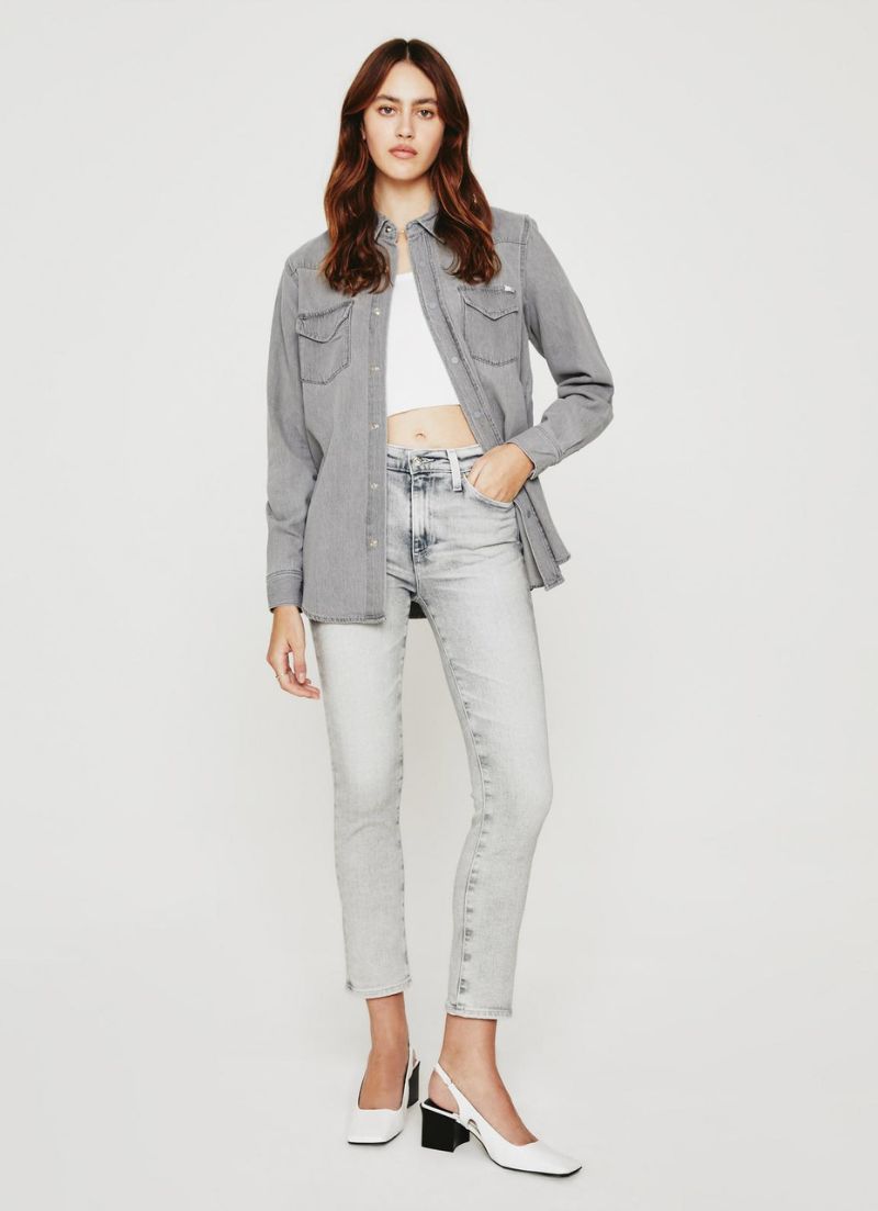Mari High-Rise Straight Leg Crop