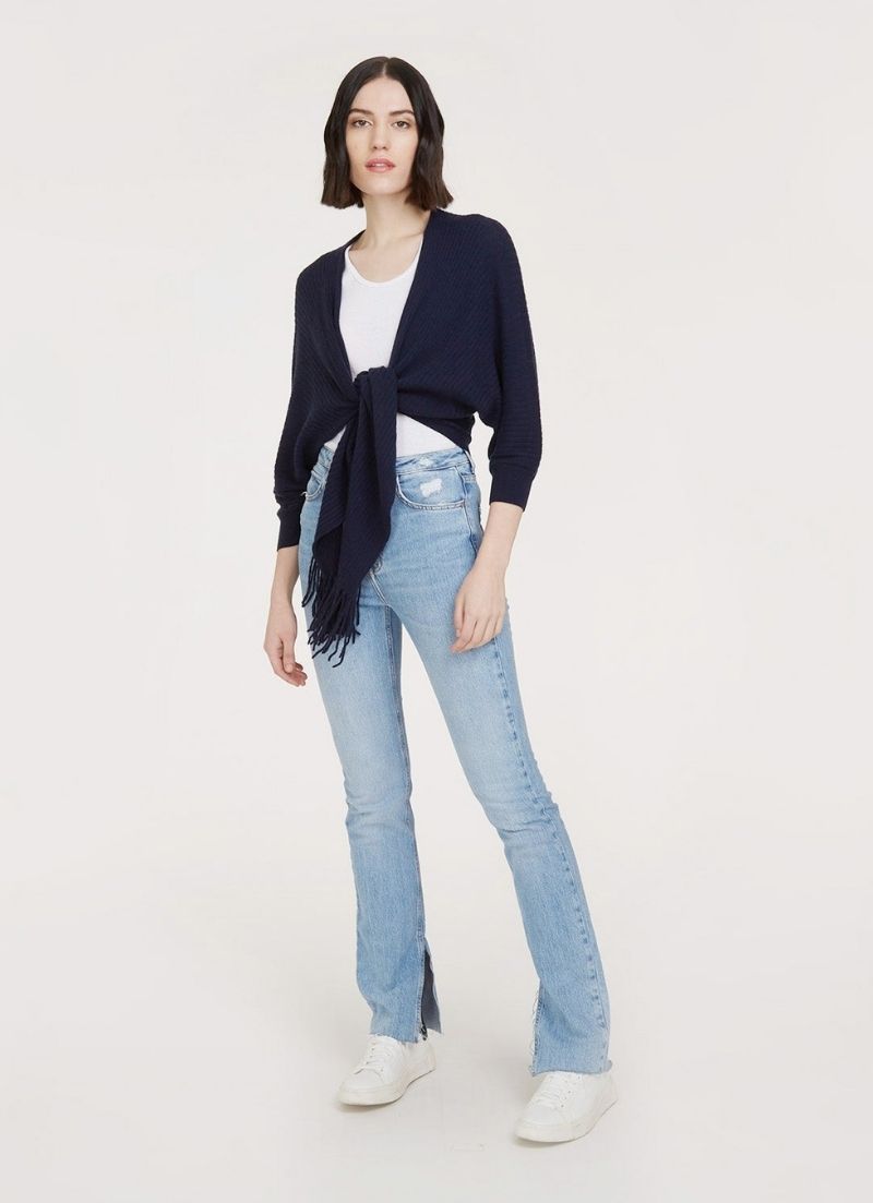 Rib Tie Front Dolman