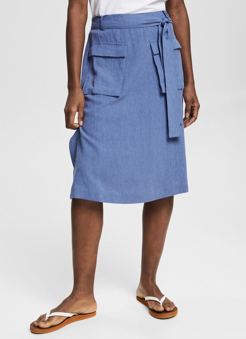 Linen Crepe Skirt