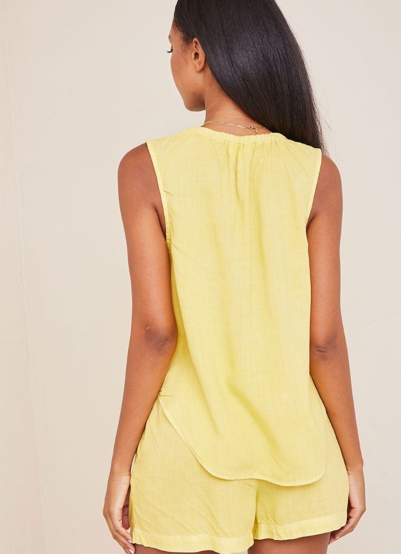 Shirred Neck Blouse