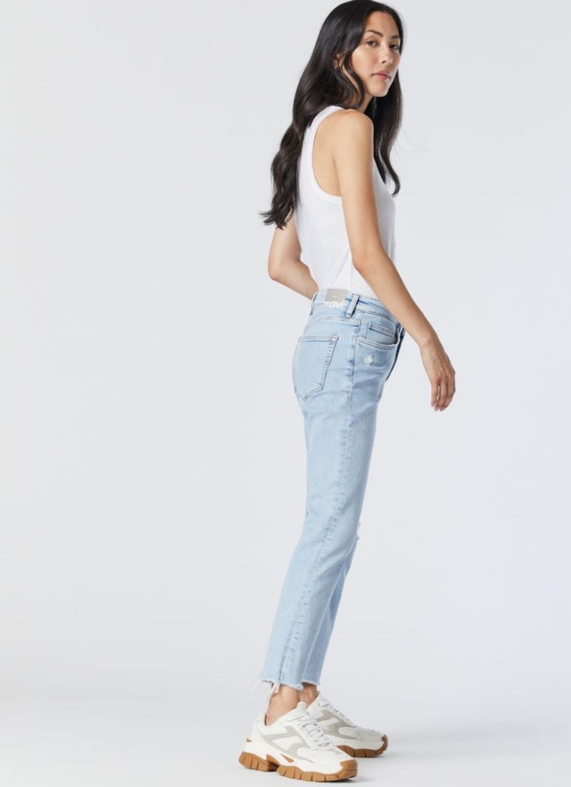 Viola High Rise Slim Straight Jean | Light Blue
