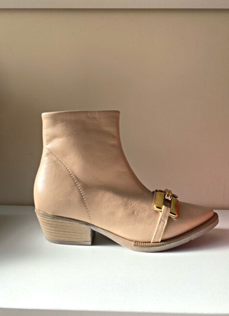 Ankle Boots Front Buckle