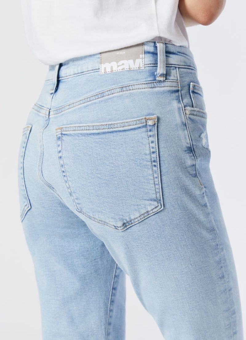 Viola High Rise Slim Straight Jean | Light Blue