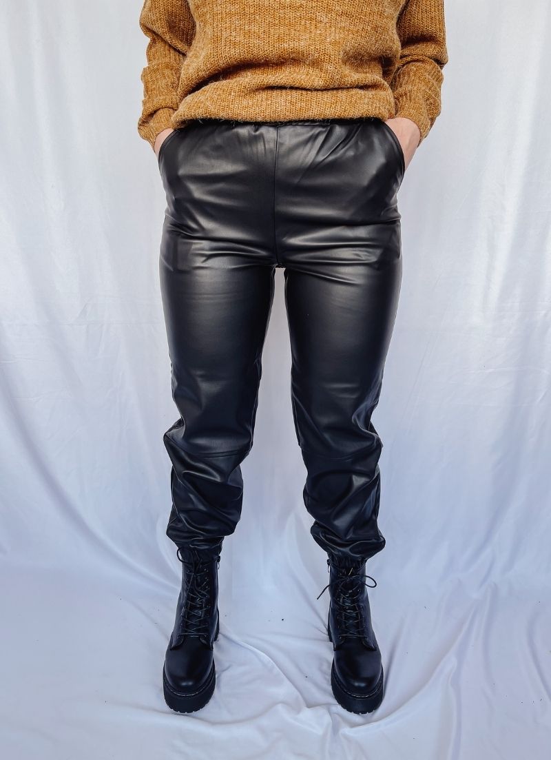 ICHI - Faux Leather Hacello Pants