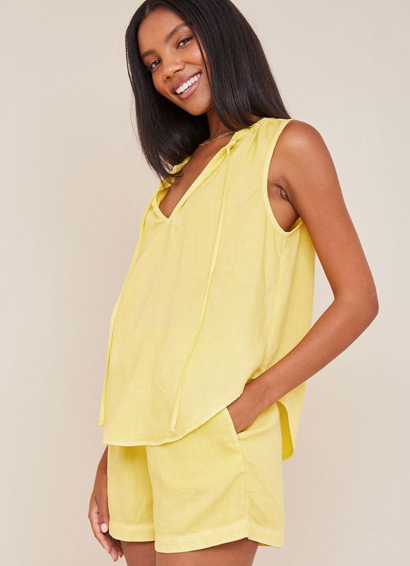 Shirred Neck Blouse