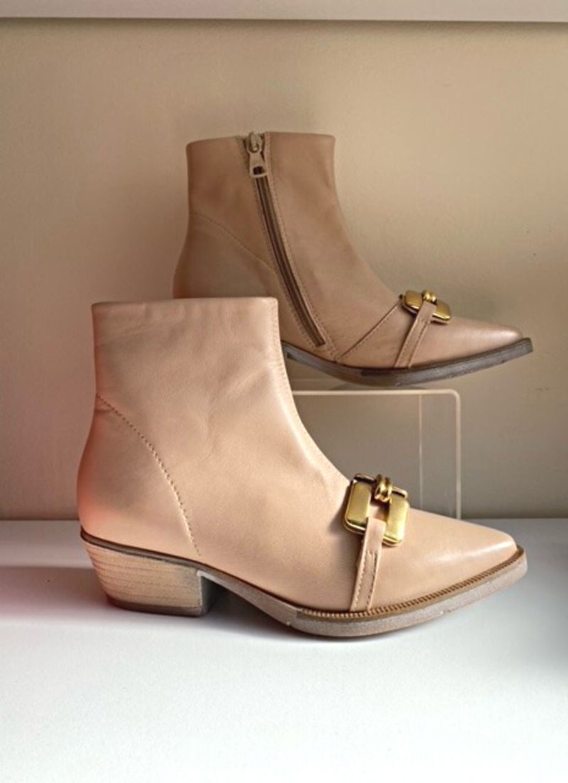 Ankle Boots Front Buckle
