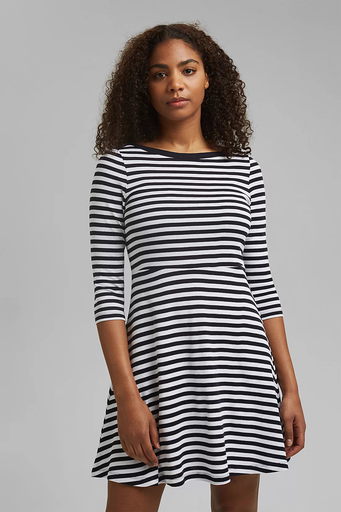 Esprit - Long Sleeve Striped Dress