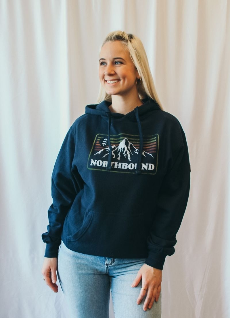 Northbound - Retro Mountain Hoodie