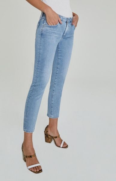 AG Jeans Women's Prima Crop Denim Light Blue 26 Years Skylight