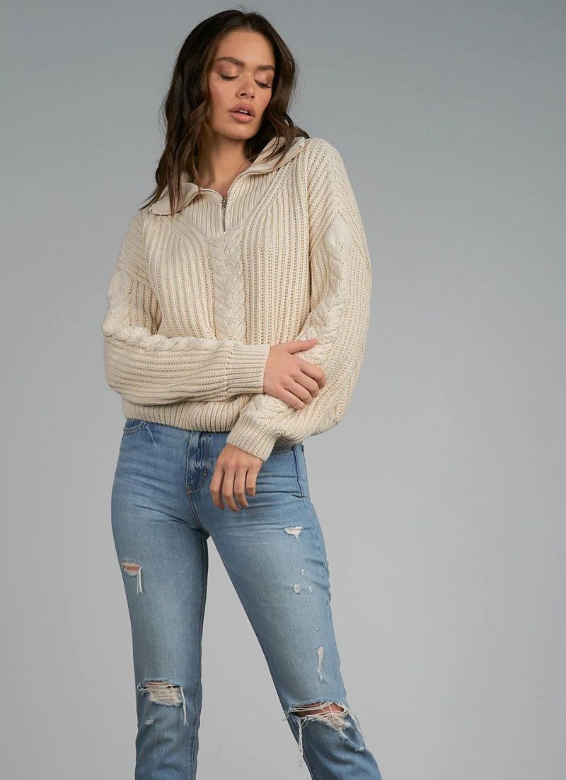 Aurora 1/2 Zip Collar Sweater