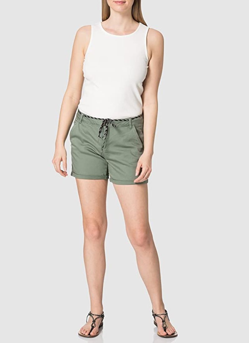 Cuff Shorts Shoelace Belt