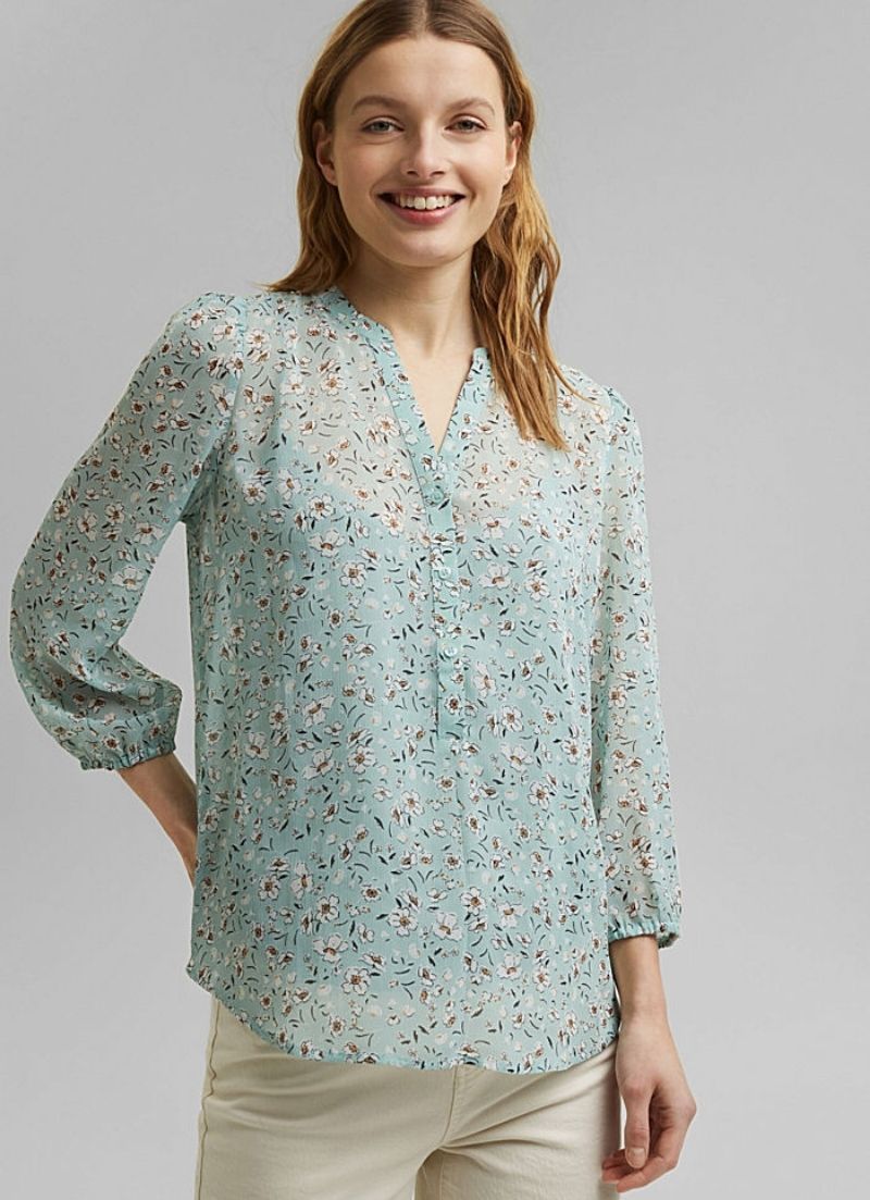 Crinkle Chiffon Blouse