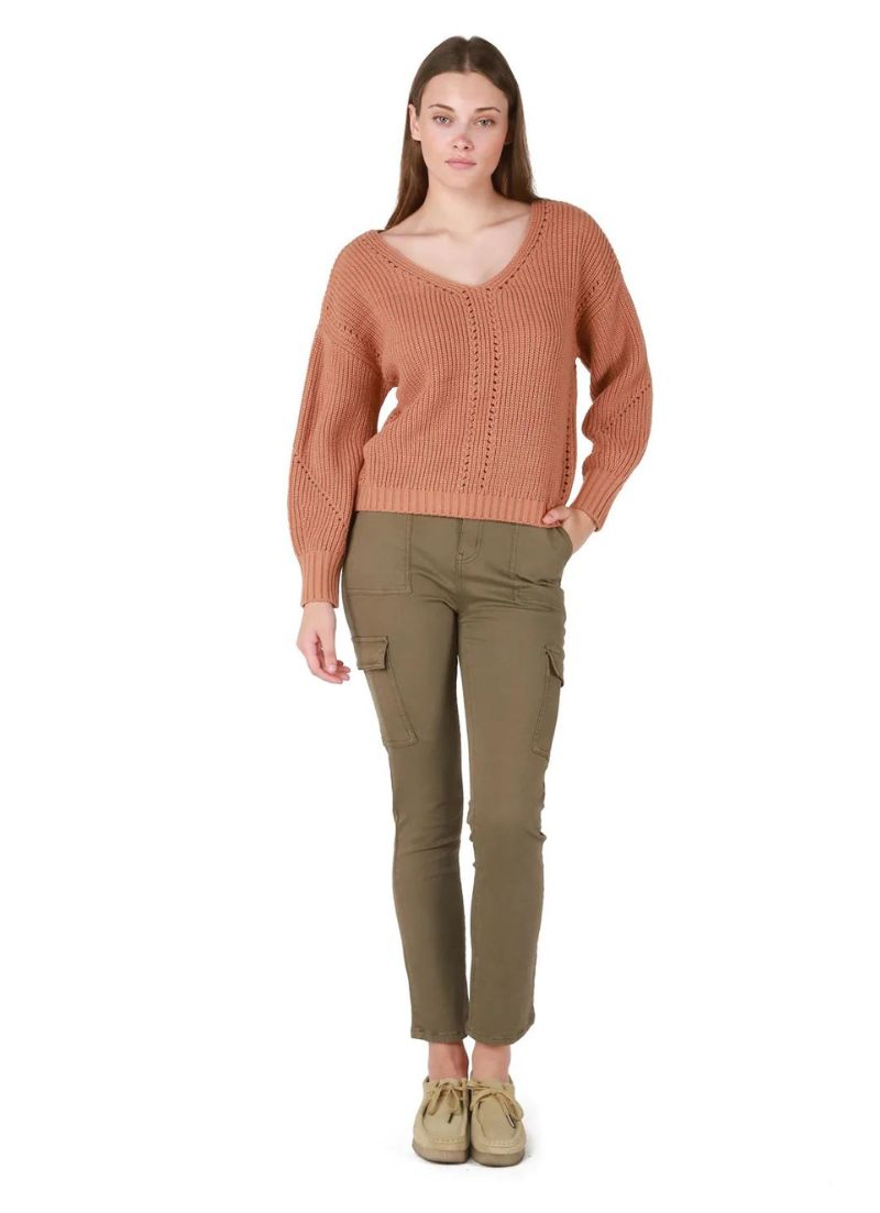 Georgia Pointelle Pullover Sweater