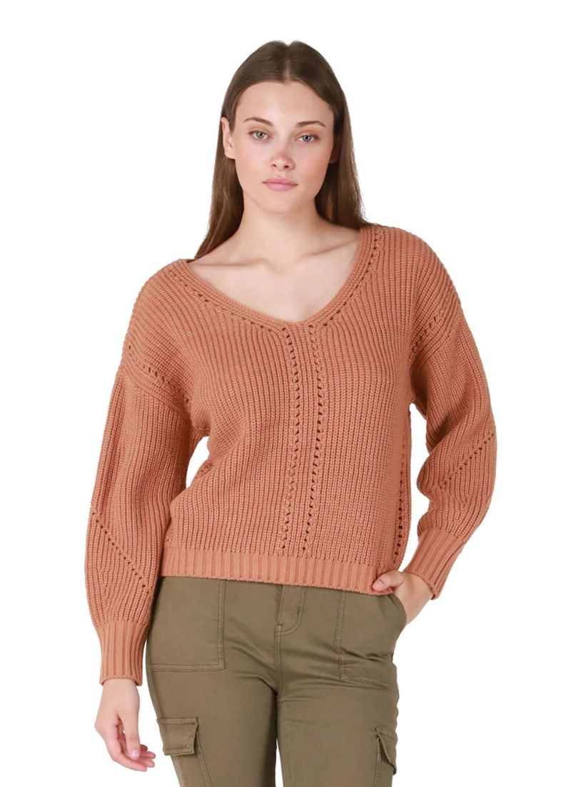 Georgia Pointelle Pullover Sweater