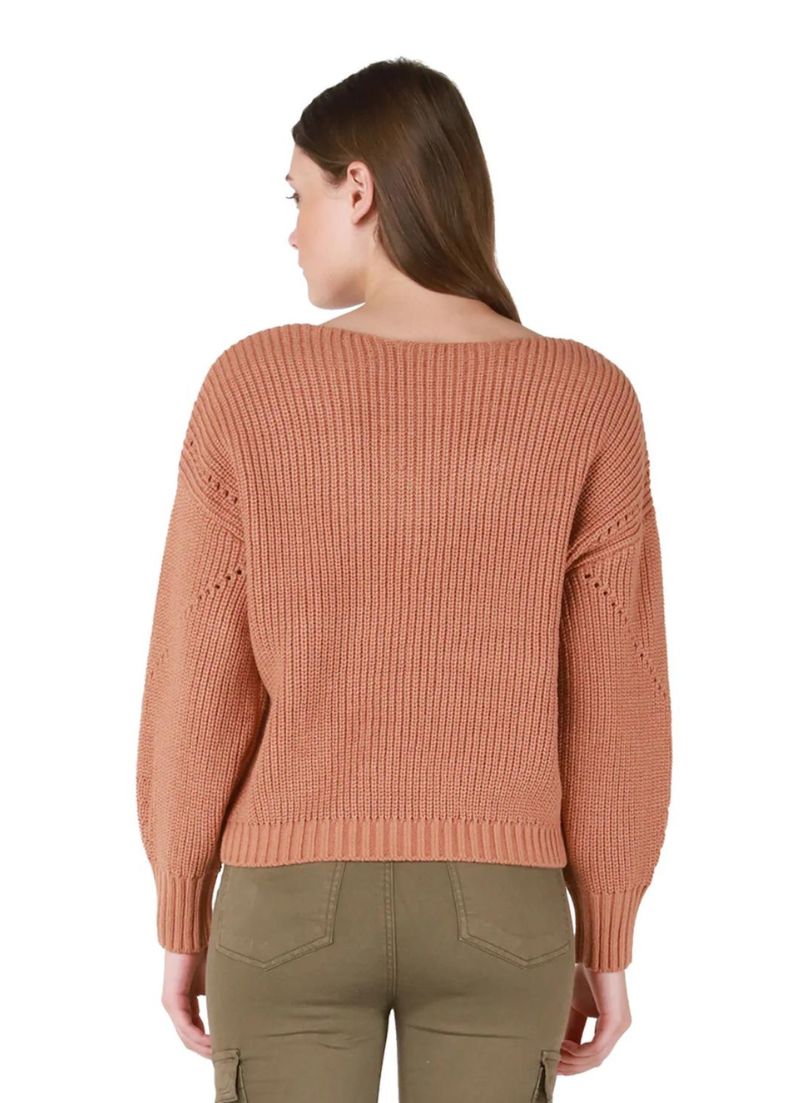 Georgia Pointelle Pullover Sweater