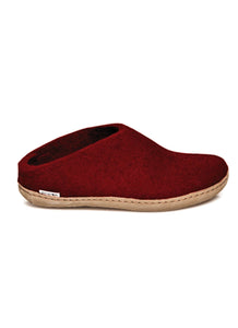 Glerups Slip-on Wool Slipper Red