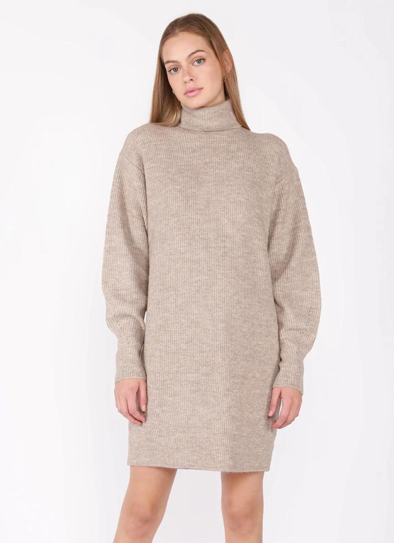 Kayla Mock Neck Sweater Dress