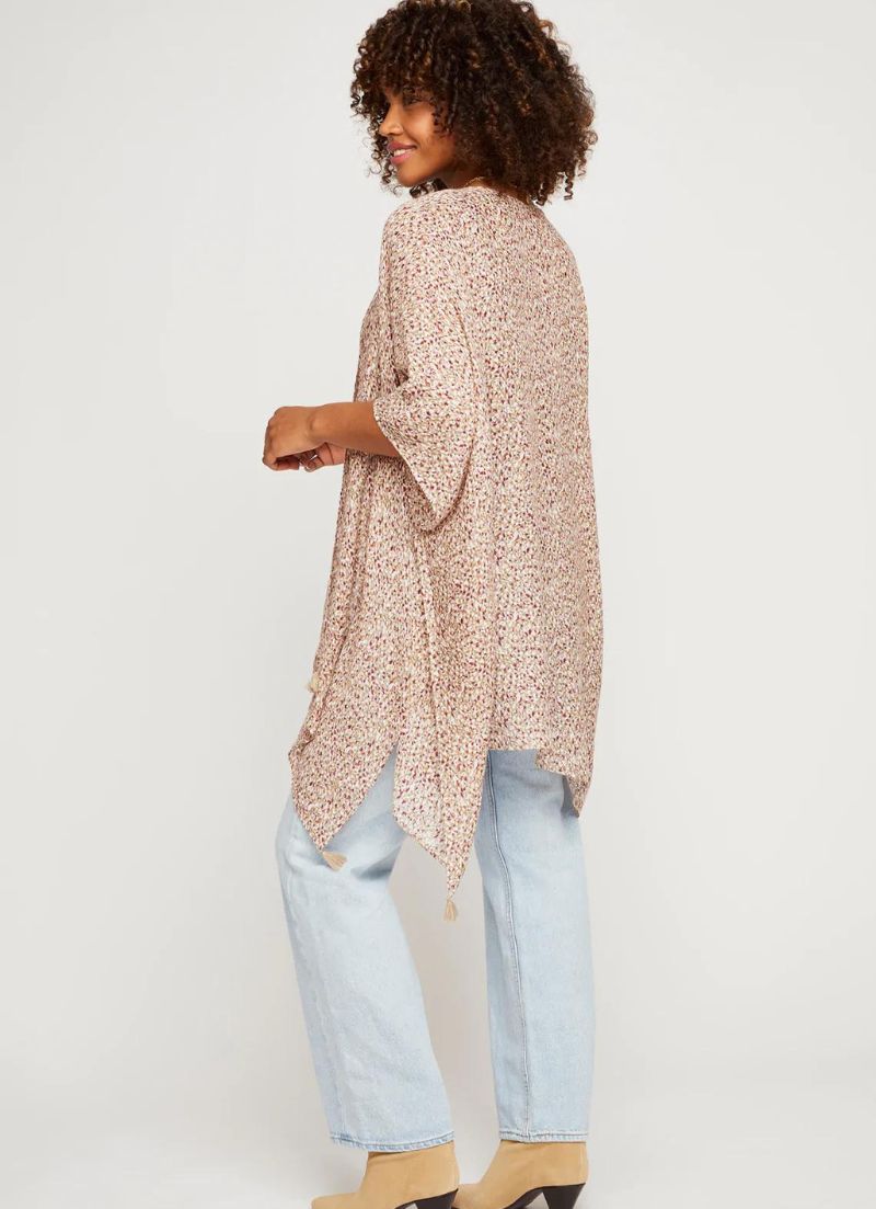 Ledger Kimono | Taupe Speckle