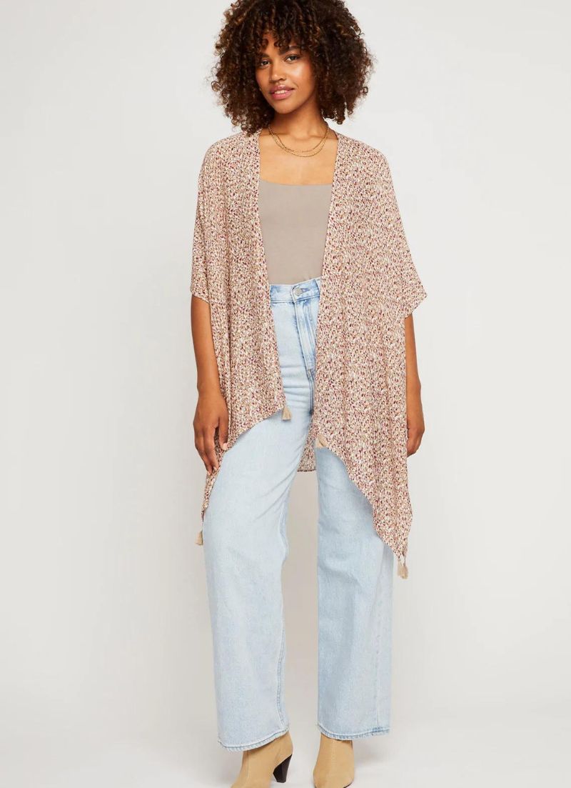 Ledger Kimono | Taupe Speckle
