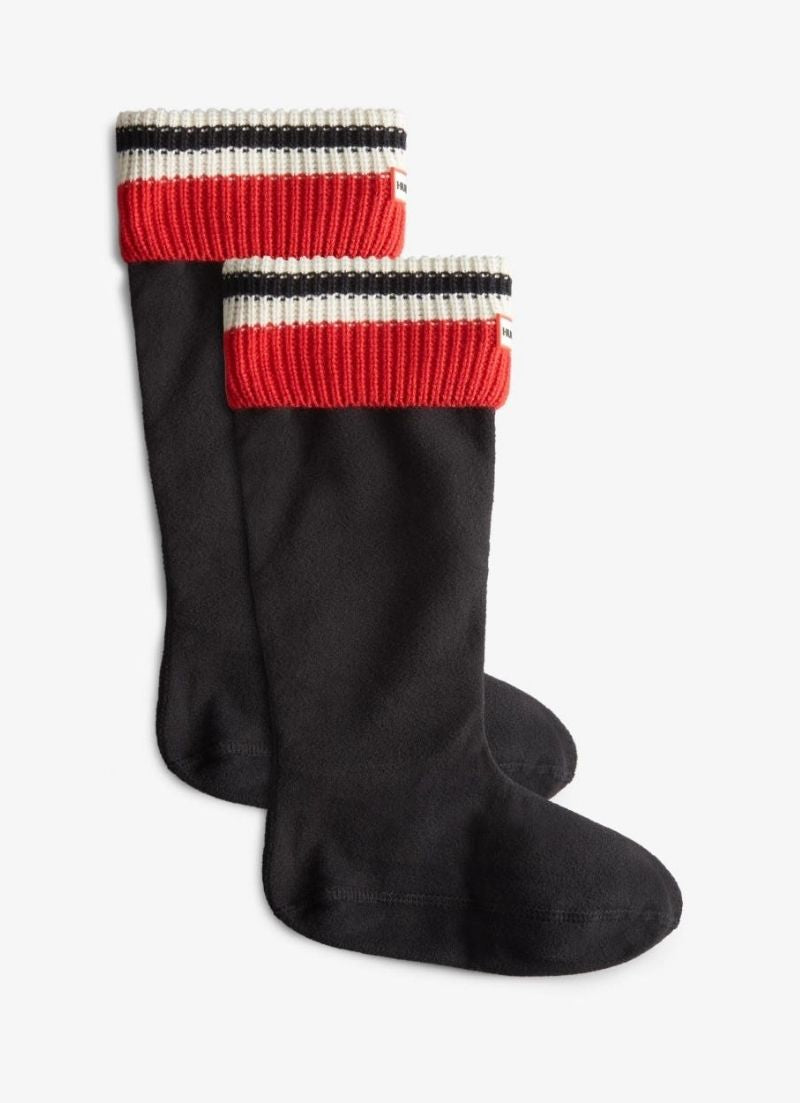 Recycled Block Stripe Cuff Tall Boot Socks