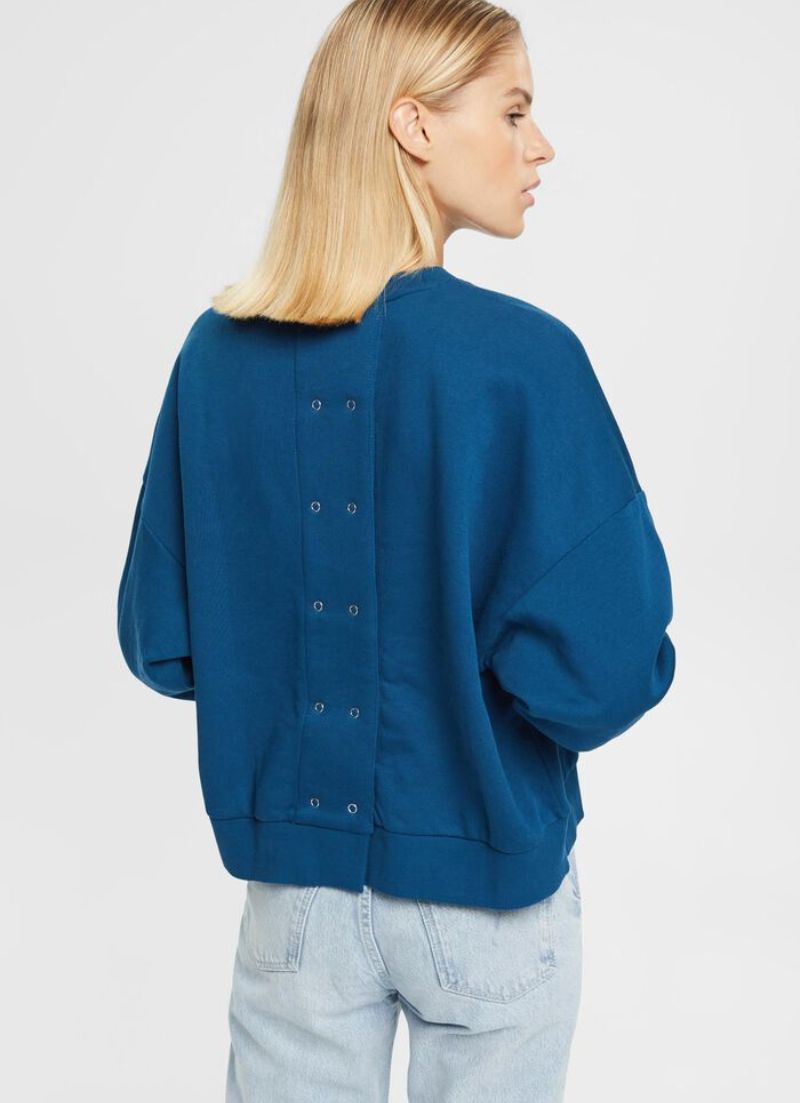 Sacha Sweatshirt With Button Placket At The Back