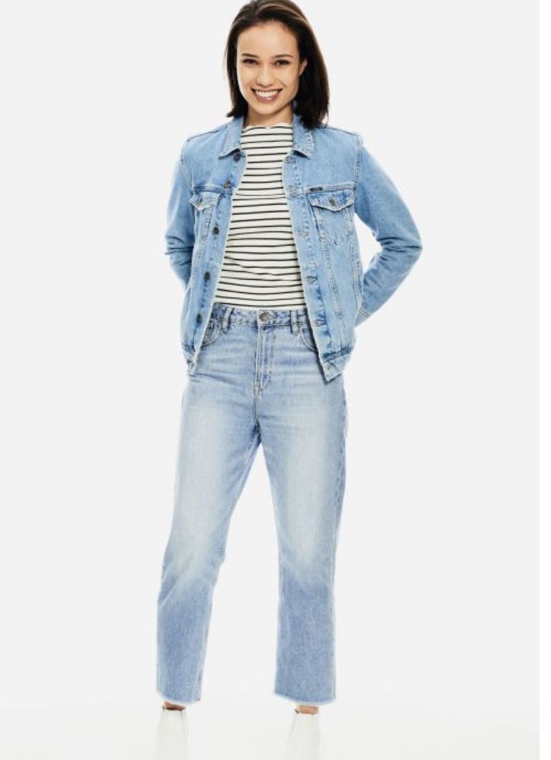 Straight Jeans Ragged Denim