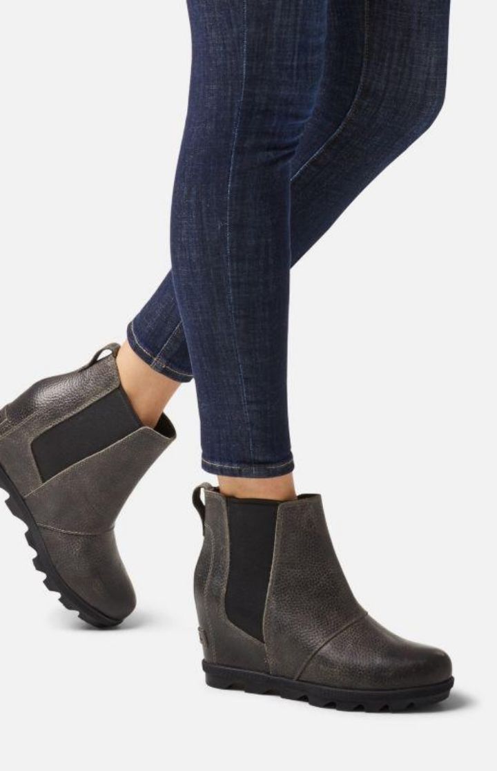 Women's Sorel Waterproof Joan of Arctic Wedge II Chelsea Quarry