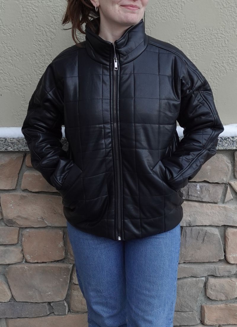 Danielle Faux Leather Bomber Jacket
